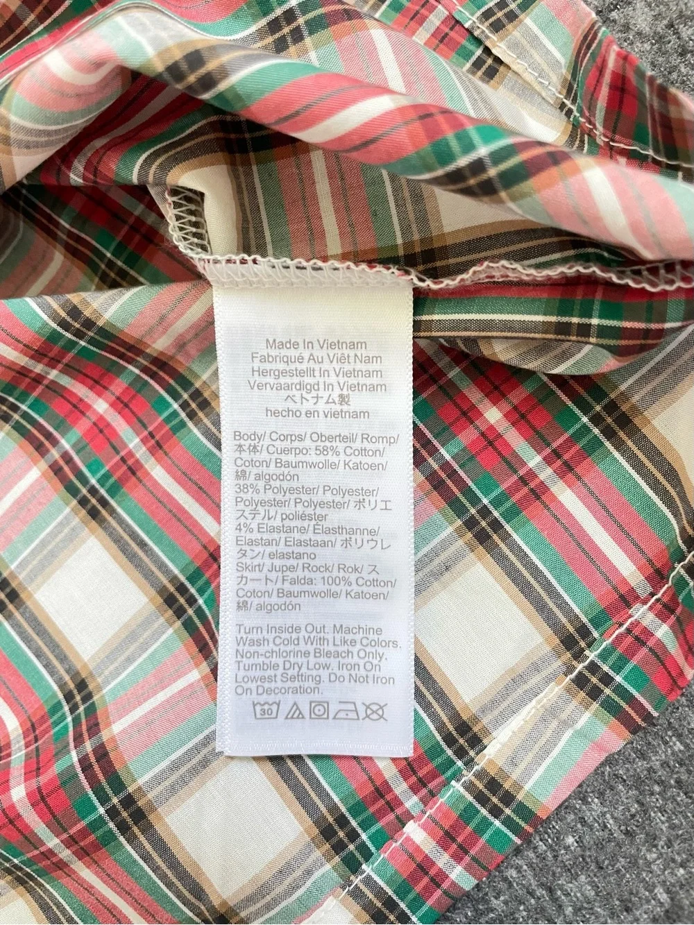 NWT Crewcuts Girls 8 Plaid Tartan Mixed Media Dress Holiday Christmas Festive - Picture 5 of 8